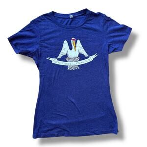 Rare New Orleans Pelicans Blue Dirty Coast Kid’s T-shirt M EUC